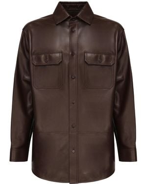 Loewe Lambskin Nappa Shirt - Brown