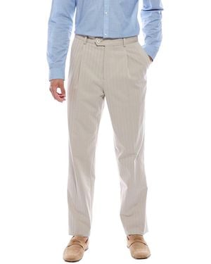 Brunello Cucinelli Leisure Fit Pleated Silk-Blend Pant - Multicolor