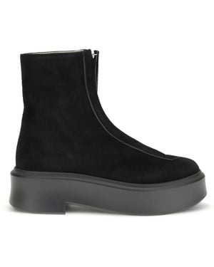 The Row Leather Boots - Black