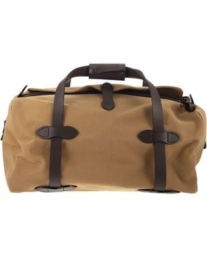 Filson Duffle - Small Duffle Bag With Leather Trim - Brown