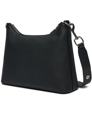 Moschino Logo Plaque Shoulder Bag - Black