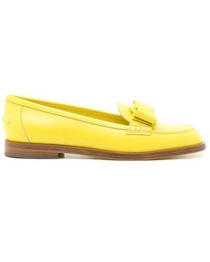 Ferragamo Viva Bow Loafers - Yellow