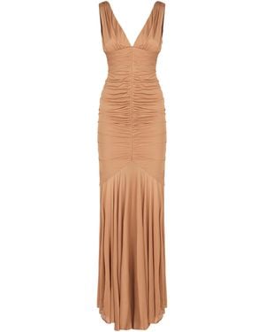 GIUSEPPE DI MORABITO Draped Long Dress Viscose - Natural