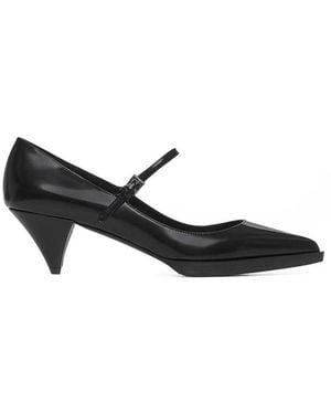 Prada Leather Court Shoes - Black