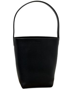 The Row Leather Tote Bag N-S Park Calfskin - Black