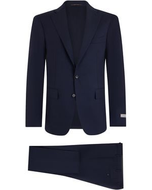 Canali Suit Wool Suits - Blue