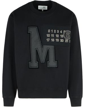 MM6 by Maison Martin Margiela Cotton Sweatshirt - Black