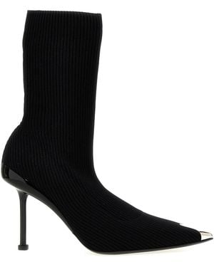 McQueen Slash Heel Boot - Black