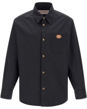 Valentino Garavani V Detail Jacket Polyester Down Jacket, Parka, Casual - Blue