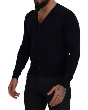 Dolce & Gabbana Dolce & Gabbana Virgin Wool Cardigan - Blue