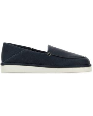 Prada Leather Loafers - Blue