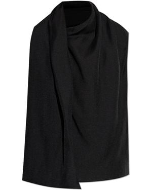 TOTEME Top With Decorative Shawl - Black