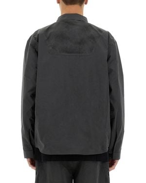 Alpha Industries Alpha Industries Laser-Cut Polyester Shirt - Gray