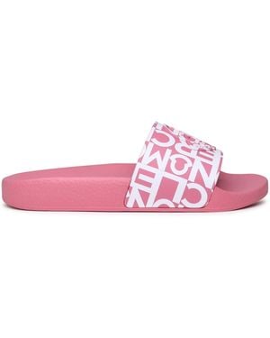 Moncler Fabric Mon Pocket Slippers in Pink | Lyst