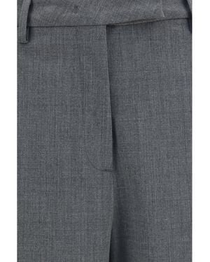 Thelatest Pants Straight-Leg Wool-Blend Polyester Pants - Gray