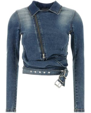 Y. Project Stretch Denim Jacket - Blue