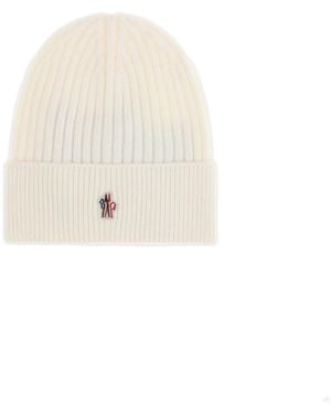 Moncler Beanie Hat - White