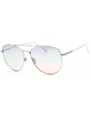 Tom Ford Sunglasses Aviator Full Rim, Shiny Palladium Frame And Gradient Mirror Lens Ft078416Z - Metallic