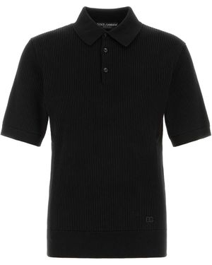 Dolce & Gabbana Cotton Polo Shirt - Black