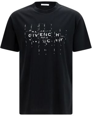 Givenchy Photographic Negative Cotton T-Shirt T-Shirts - Black