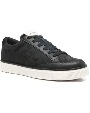 Emporio Armani Canvas Sneakers - Black