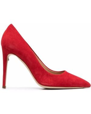 Ferragamo Ferragamo Pointed 110Mm Suede Court Shoes - Red