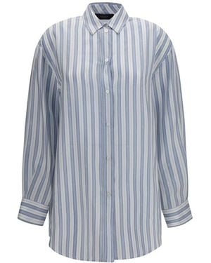 Gucci Blue Silk Shirt