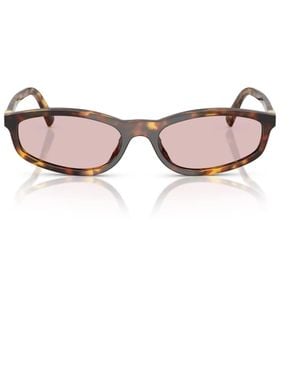 Miu Miu 0Mu A06S 14L4I0 Havana Miele Sunglasses - Pink