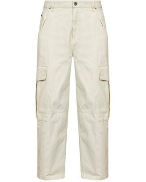 Ami Paris Cotton Baggy-Fit Cargo Pants - White