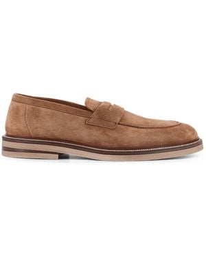 Brunello Cucinelli Suede Loafers - Brown