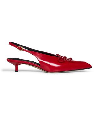 Jacquemus The Low Cubisto Slingback Court Shoes - Red