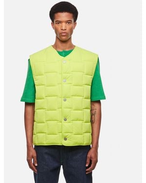 Bottega Veneta Perforated Nylon Padded Vest - Green