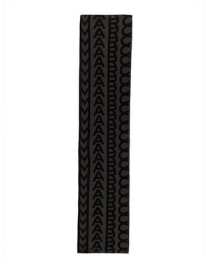 Marc Jacobs Monogram Knit Scarf Wool - Black