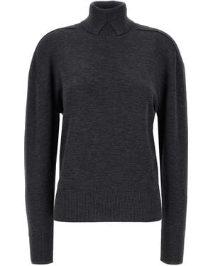 Burberry High-Neck Wool Knit Jumper - Black
