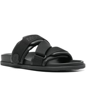 Moncler Mon Summer Strap Sandals Shoes - Black