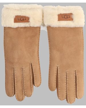 UGG Turn Cuff Shearling Gloves - Natural