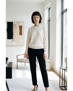 Brunello Cucinelli Cashmere Ribbed Sweater Clothing - White