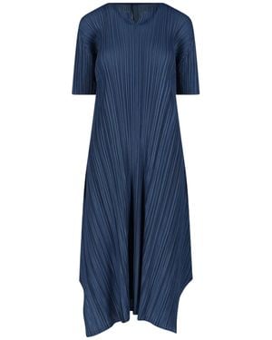Pleats Please Issey Miyake Dresses - Blue