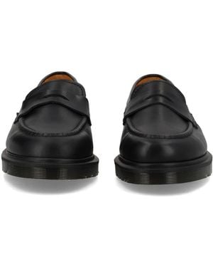 Dr. Martens Moccasin Delapre Penny Leather Cow Loafers - Black