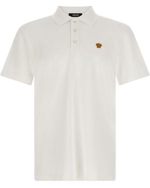 Versace Cotton Polo Shirt - White