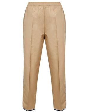 Prada Desert Twill Pants With Tapered Leg Polyester - Natural