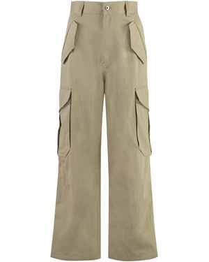 Bottega Veneta Cappuccino Cotton Blend Cargo Pant - Natural