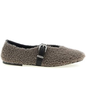 KATE CATE Jude Ballet Flats Calfskin Leather (Bos Taurus) Flat Shoes - Gray