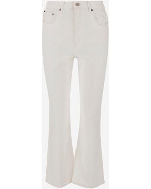 Tory Burch Stretch Cotton Jeans - White