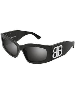 Balenciaga Sunglasses Cat Eye Full Rim, Frame And Mirror Lens Bb0321S009 - Black