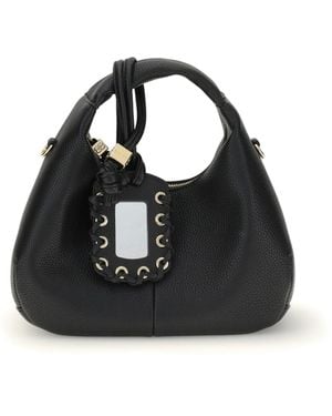 Ganni Hobo Mini Grained - Black