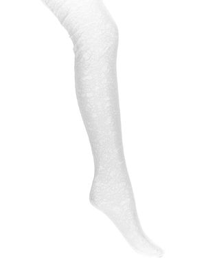 Valentino Garavani Chez Lace Tights Polyamide Socks - White
