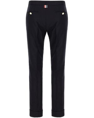 Thom Browne Midnight Wool Trousers - Blue