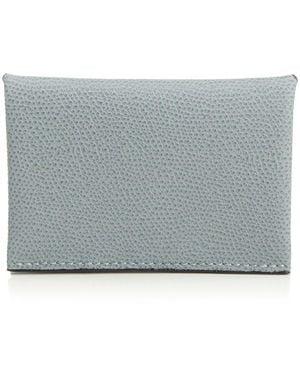 Valextra Button Card Holder - Grey