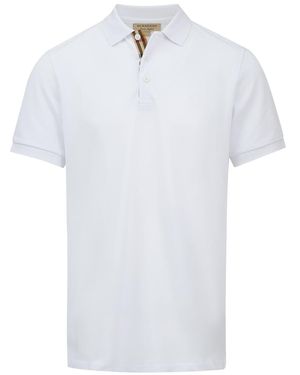Burberry Cotton Collared Polo Shirt - White